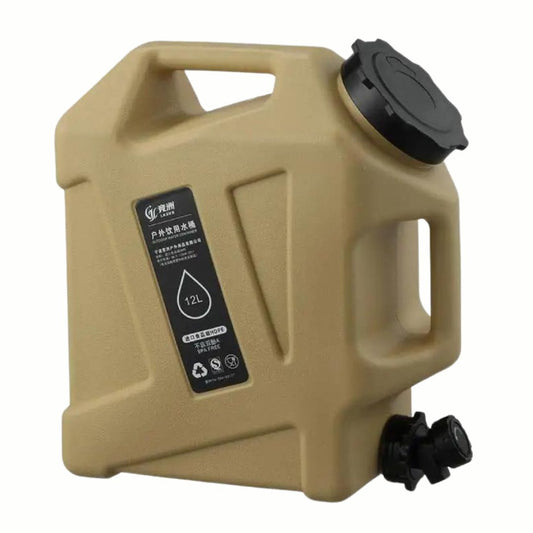 12L Portable Water Carrier with Detachable Faucet for Camping and Hunting