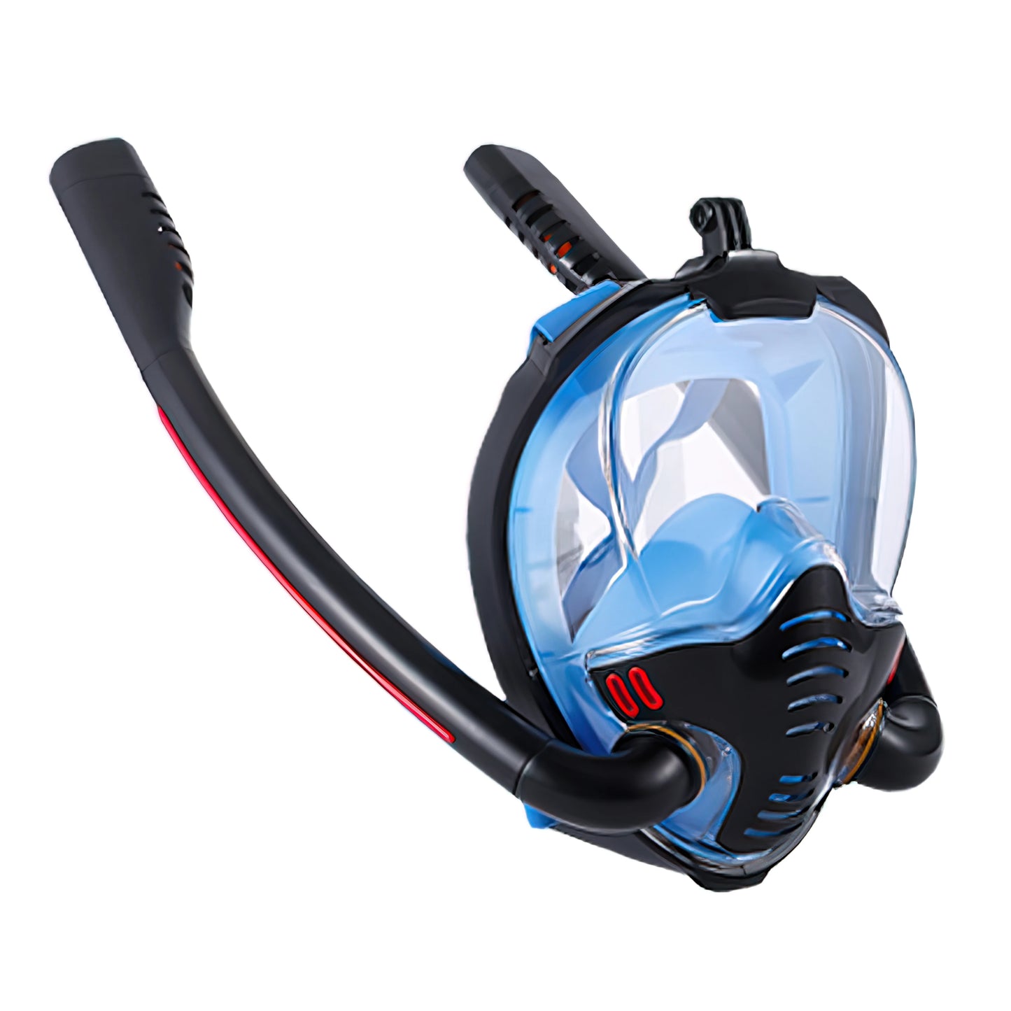 Double Tube Anti-Fog Snorkeling Mask-Self Contained Underwater Breathing-Wide View