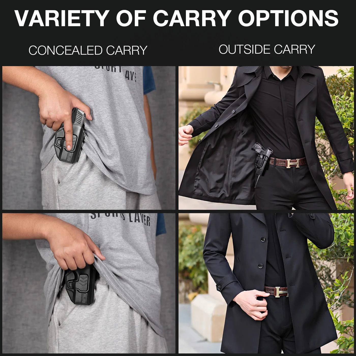 Level II Retention Tactical Fast Draw Gun Holster-Index Finger Release