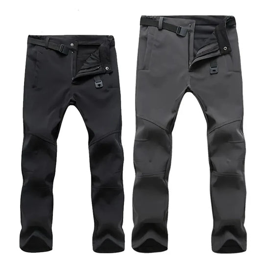 Softshell Thermal Hiking Pants- Fleece Cargo Pants- Work Pants