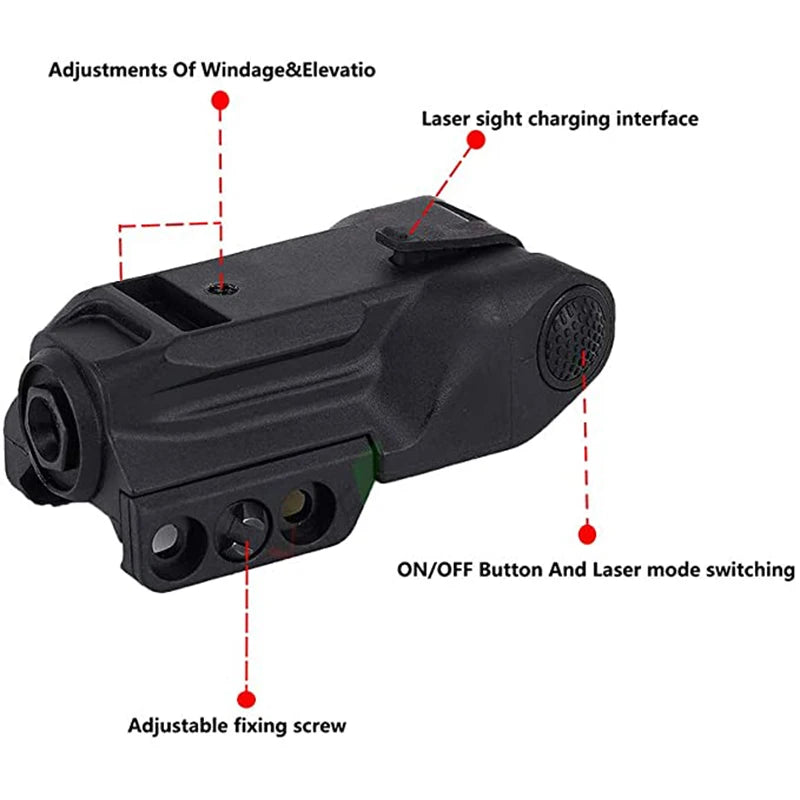 Rechargeable Walther PPQ Sight Laser-Compatible with Various Firearms